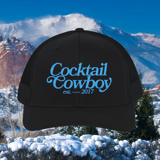 Mountain Blue Cowboy Trucker Hat