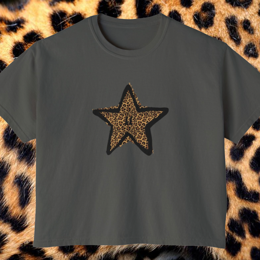 Star Leopard Baby Tee